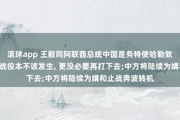 滚球app 王毅同阿联酋总统中国是务特使哈勒敦会谈: 强调这场战役本不该发生, 更没必要再打下去;中方将陆续为媾和止战奔波转机
