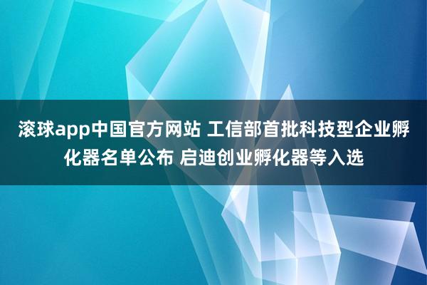 滚球app中国官方网站 工信部首批科技型企业孵化器名单公布 启迪创业孵化器等入选