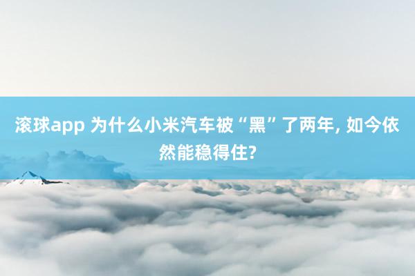 滚球app 为什么小米汽车被“黑”了两年, 如今依然能稳得住?