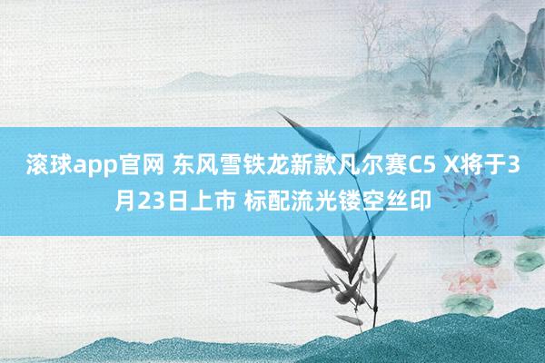 滚球app官网 东风雪铁龙新款凡尔赛C5 X将于3月23日上市 标配流光镂空丝印