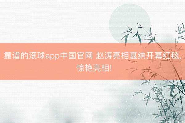 靠谱的滚球app中国官网 赵涛亮相戛纳开幕红毯， 惊艳亮相!