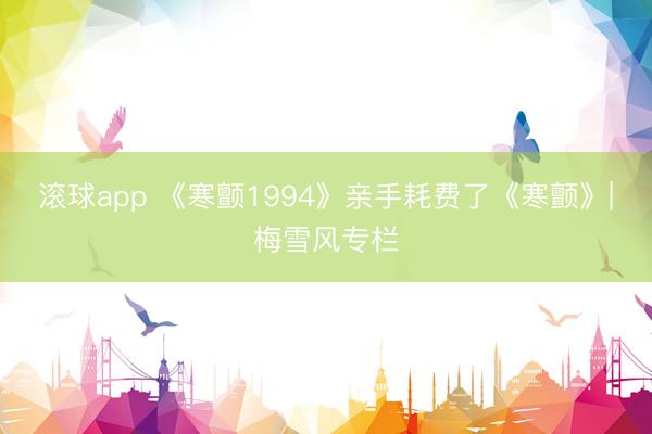 滚球app 《寒颤1994》亲手耗费了《寒颤》|梅雪风专栏