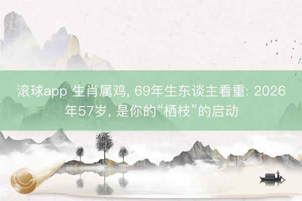 滚球app 生肖属鸡， 69年生东谈主看重: 2026年57岁， 是你的“栖枝”的启动