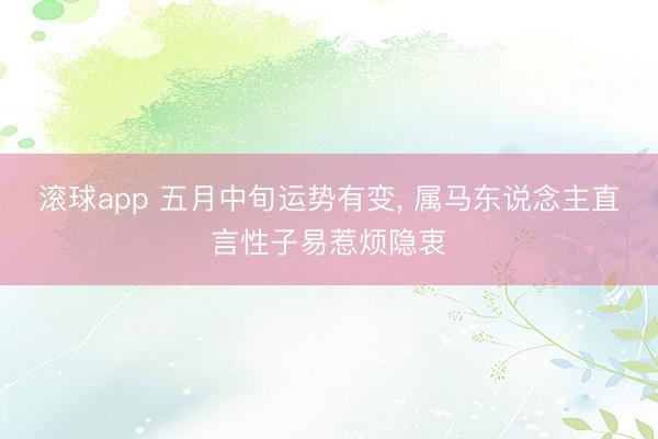 滚球app 五月中旬运势有变， 属马东说念主直言性子易惹烦隐衷