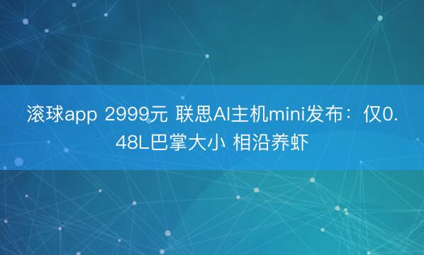 滚球app 2999元 联思AI主机mini发布：仅0.48L巴掌大小 相沿养虾