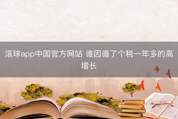 滚球app中国官方网站 谁因循了个税一年多的高增长