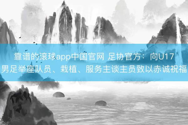 靠谱的滚球app中国官网 足协官方：向U17男足举座队员、栽植、服务主谈主员致以赤诚祝福