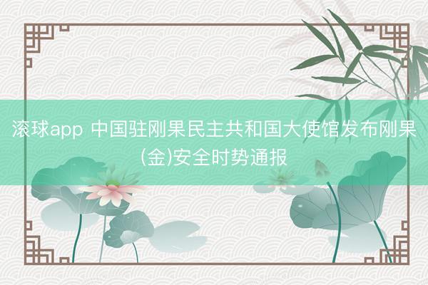 滚球app 中国驻刚果民主共和国大使馆发布刚果(金)安全时势通报